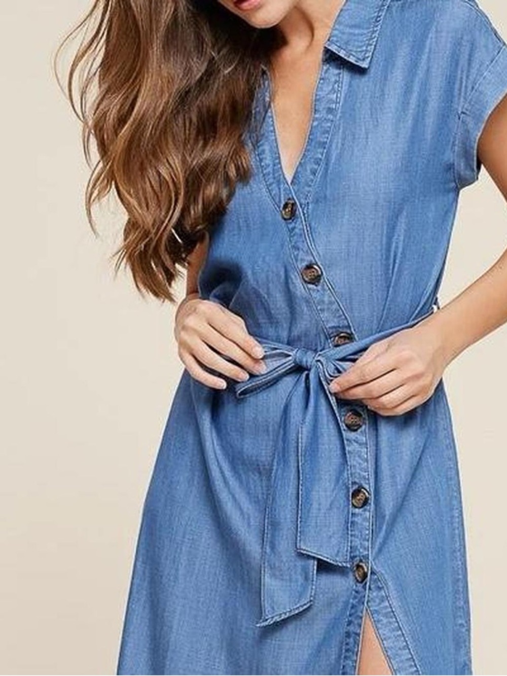 Zara Light Denim Blue Shirt Dress